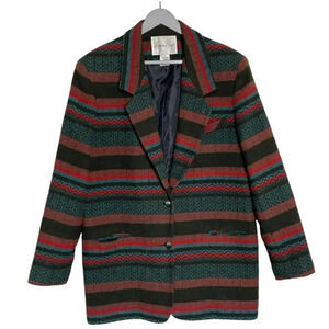 Vintage‎ Lawrence Bruce 18T Southwestern Striped wool blend blazer EUC